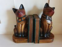 Buchstützen "Katzen" aus Holz ~ Handarbeit ~ Antik Berlin - Spandau Vorschau