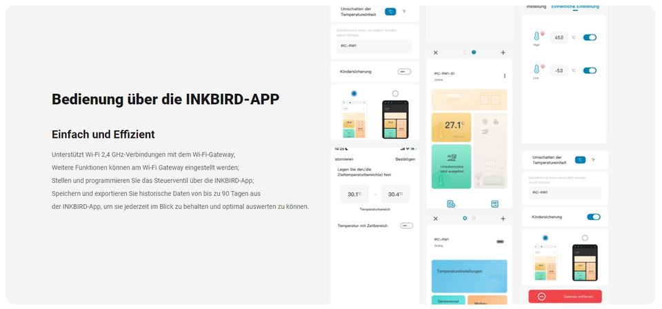 2 * Inkbird IRC-RW1 WLAN Heizkörperthermostate mit Gateways & App in Kiel