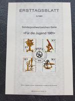 Ersttagsblatt 5/1981 "Für die Jugend 1981" Bayern - Neu Ulm Vorschau