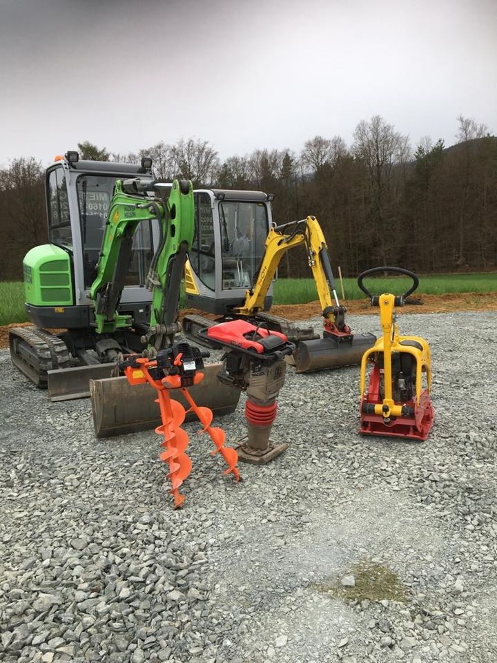 Minibagger Vermietung Baumaschinen Mieten Leihen in Eckersdorf