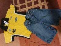 Set t-shirt kurze jeans hose shirt gr 86 gelb polo shorts Baden-Württemberg - Mauer Vorschau