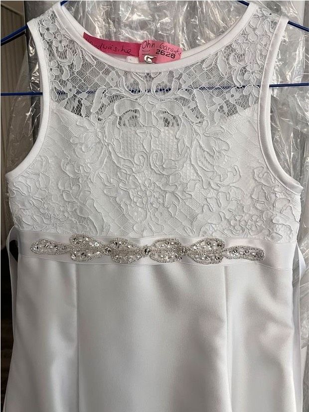 Kleid Kommunion Blumenmädchen Gr. 116 Spitze 1xgetragen in Salzgitter