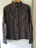 True Religion Flanell  Hemd Bluse grau kariert Gr. M, 100% BW Düsseldorf - Stadtmitte Vorschau