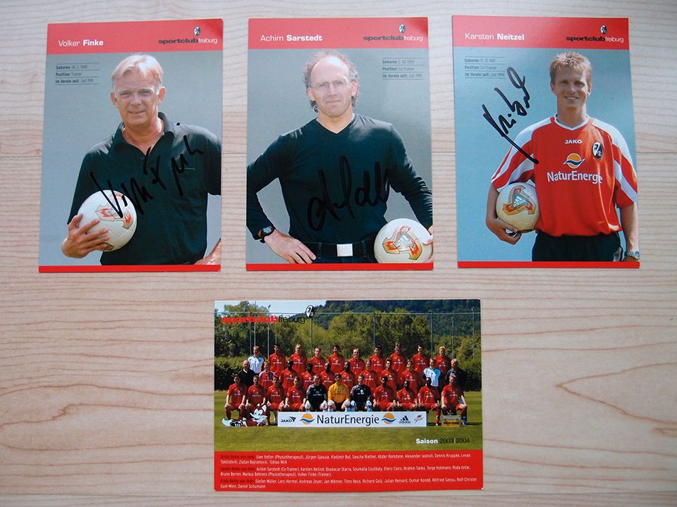 Sportclub Freiburg Autogrammkarten Saison 2003/04 in Langenfeld