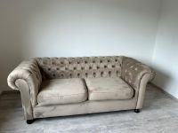 Sofa Couch Chesterfield, Creme, Beige, samt, 200cm lang Rheinland-Pfalz - Isenburg (Westerwald) Vorschau