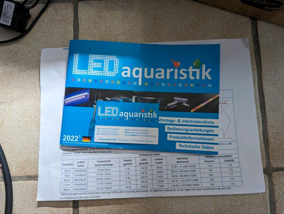 Aquarium - aqualumix LED 74cm Farbgebung  Amazon Grow in Eschelbronn