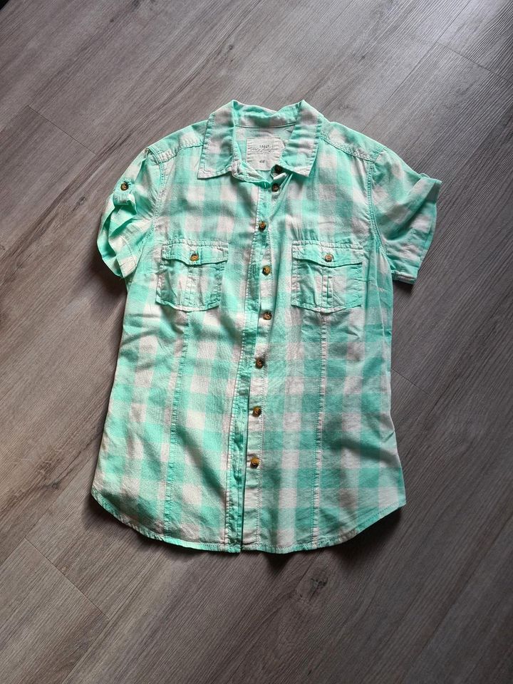 Bluse H&M 38 mint/weiß in Horn-Bad Meinberg