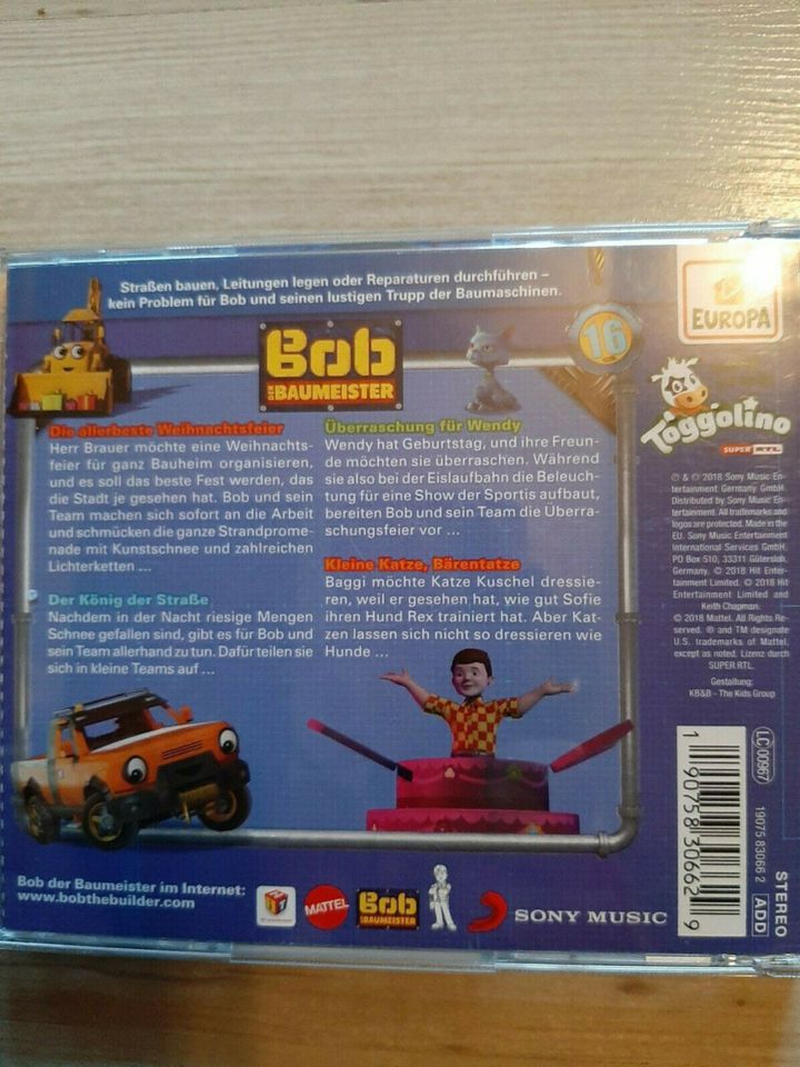 Kinder CD`s- Bob der Baumeister in Vesser