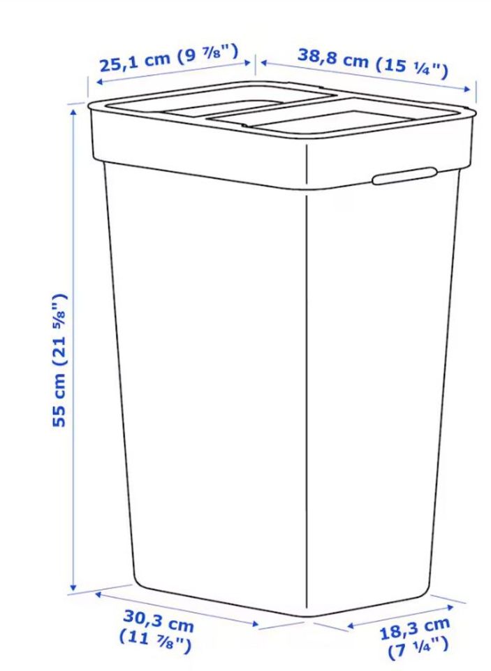 Müllbehälter mit Deckel - 35 l in Heidelberg