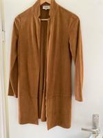 Brauner Cardigan in Wildlederoptik Größe S Frankfurt am Main - Ostend Vorschau
