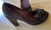 Rockabilly Wonders Pumps Neu Gr. 36 braun Leder & Veloursleder Dresden - Pieschen Vorschau