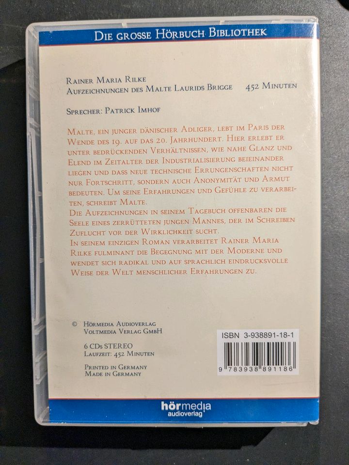 Hörbuch - Rainer Maria Rilke - Aufzeichnungen des Malte Laurids B in Weyhe