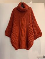 Zara Strick Poncho Cape Pullover Zopfmuster orange Größe M Niedersachsen - Neustadt am Rübenberge Vorschau