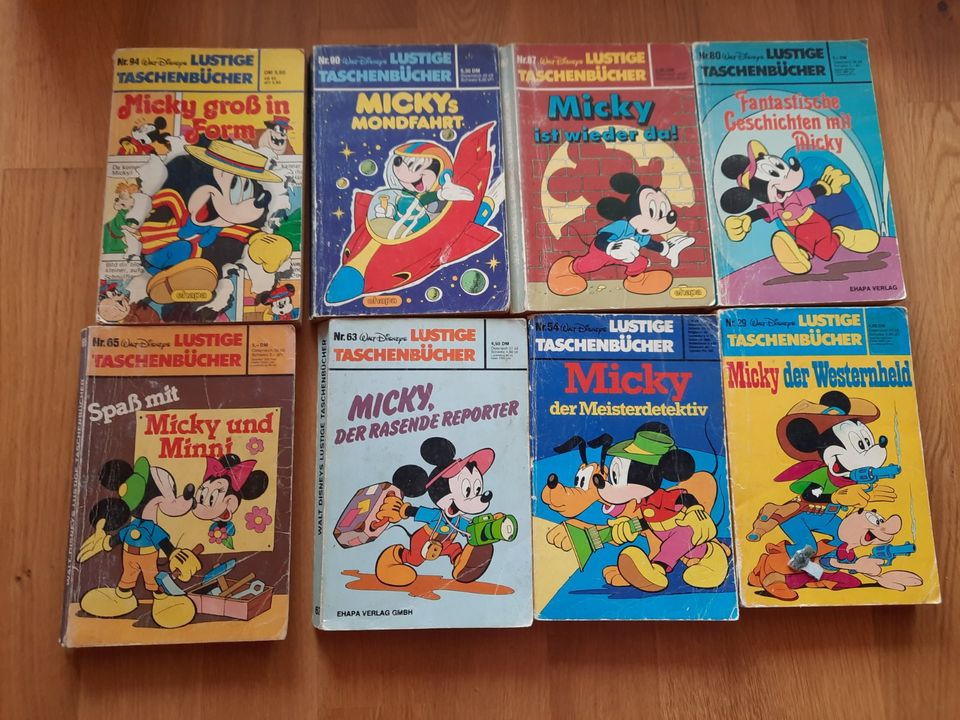22 Lustige Taschenbücher, 8- Micky, 8- Donald Duck, 6- Rewe in Mainz