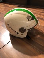 Jet Helm mit Visier - Weiß mit Streifen Aachen - Aachen-Mitte Vorschau