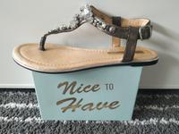 Buffalo London Sandalen Zehentrenner braun beige Silber Steine 39 Bayern - Hallstadt Vorschau