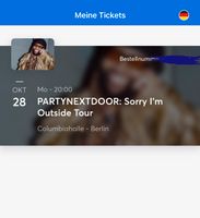 2x Partynextdoor: Sorry I‘m Outside Tour Tickets Berlin Düsseldorf - Oberbilk Vorschau