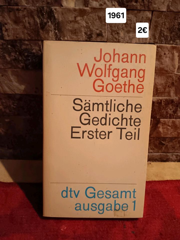 Goethe 1961 sämtliche Gedichte erster Teil in Mainhardt