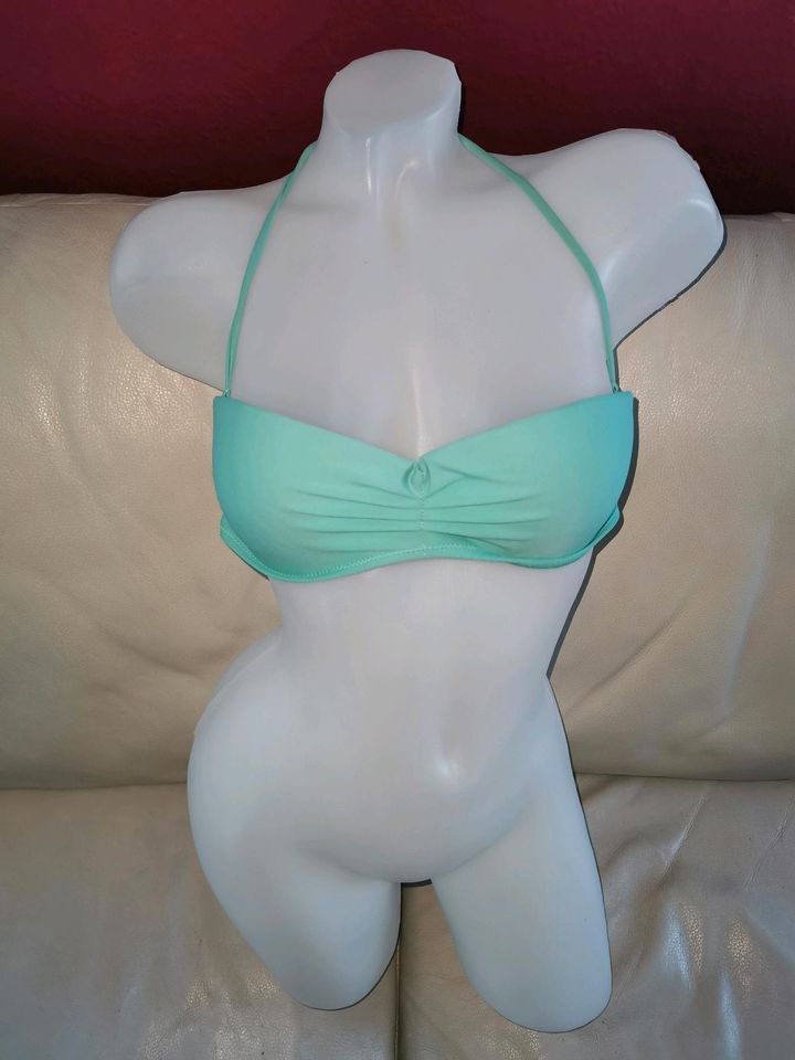 Bikini-Oberteil türkis mintgrün Swimsuit Bandeau türkisgrün aqua in Schwieberdingen