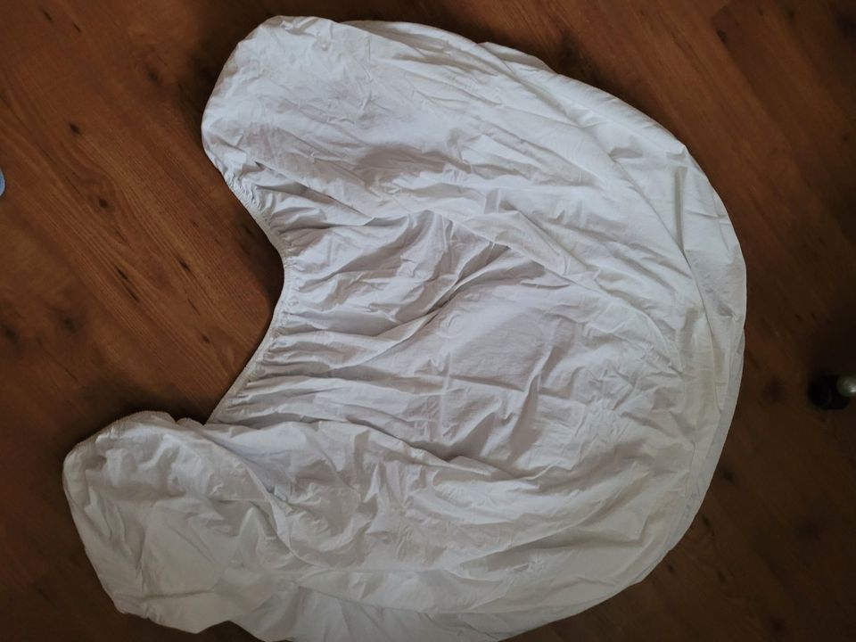 ❣️ Schlafgut Spannbetttuch Spannbettlaken weiß 120/130 x 200 cm in Bad Oldesloe