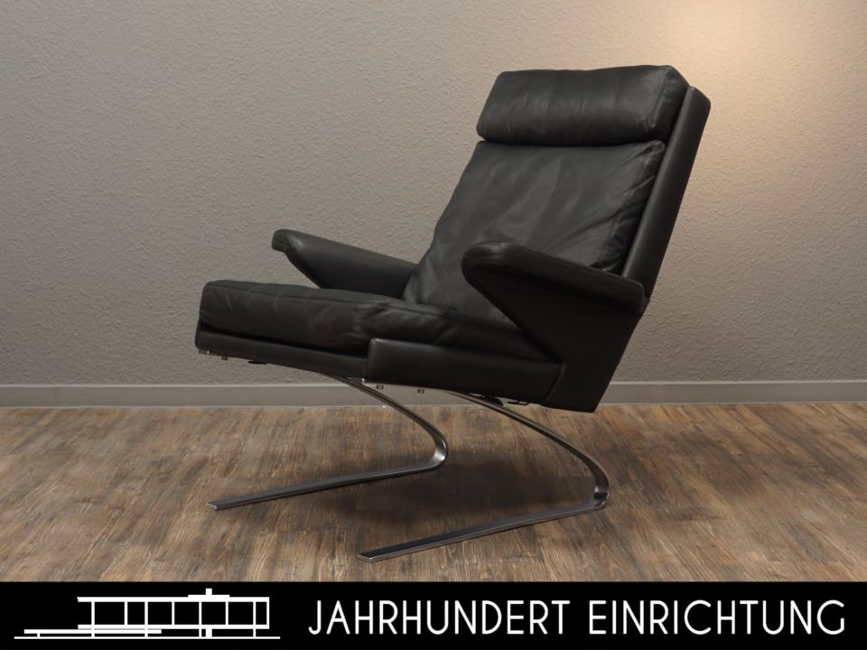 COR Swing | Leder Sessel Schwarz | Freischwinger | Vintage Chair in Wuppertal