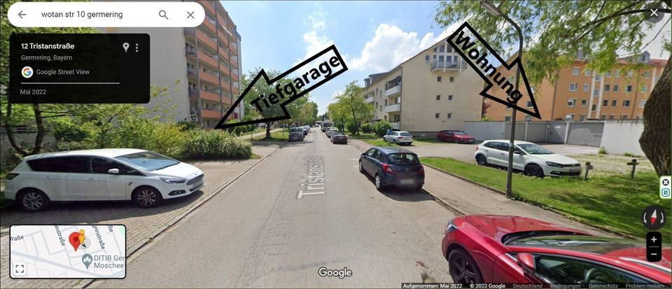 3 Zimmerwohnung mit Garten und Garage in Germering