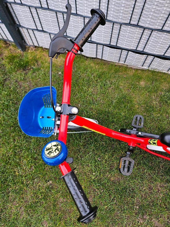 18 Zoll Feuerwehr Fahrrad Kinderfahrrad mit Rücktrittbremse in Dudenhofen