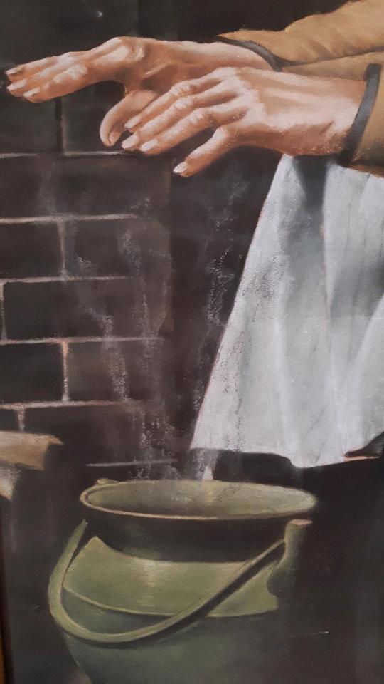 Albert Anker Gemälde Kunstwerk Zeichnung Kreide Pastellkreide in Bremen