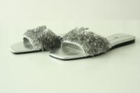 Zara neue Pantolette flach silber mit Perlen und Pailetten Gr.39 Bayern - Pullach im Isartal Vorschau