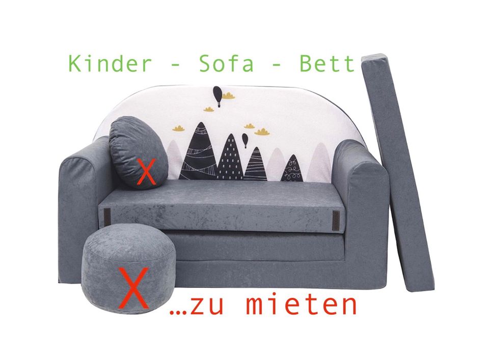 Kinderbett, Reisebett - Kindersofa mit Bettfunktion zum mieten in Potsdam