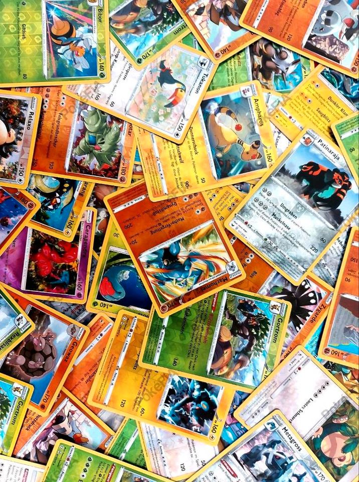 ⭐️50-500 Pokémon-Karten + Starke ULTRA RARES & Legendäre Holo-Premium Rares Bundle✅ 100% Original | Pokemon-Karten Sammel-Karten Pikachu Evoli Ab 3 Metwu Mew 4 Glurak VMAX/VSTAR/EX/GX/V Geschenk⭐️ in Idar-Oberstein