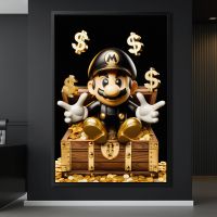 Super Mario Luxus und Reichtum Wandbild Leinwand mit Rahmen ,Deko Stuttgart - Stuttgart-Ost Vorschau
