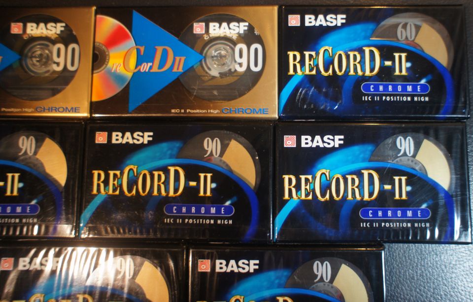 8 NEUE BASF Record II Chrom Kassetten,TapeDeck,für Sony,Akai,Aiwa in Hamburg