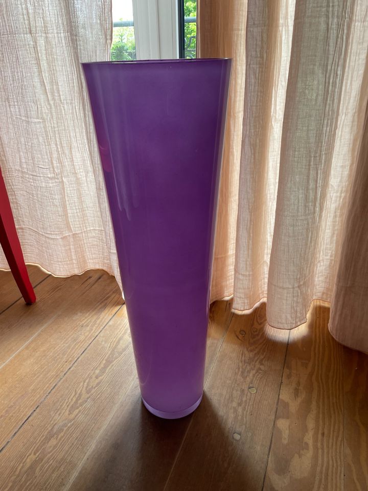 Opal Glas Boden Vase 70 cm hoch lila flieder TOP in Hamburg