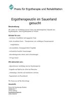 Ergotherapeut (m/w/d) in Olsberg gesucht Nordrhein-Westfalen - Olsberg Vorschau