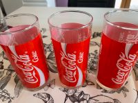 ✯✯✯ COCA COLA ✯ Gläser Retro ✯ rot ✯ 3 Stück ✯ TOP!!! ✯✯✯ Saarland - Bexbach Vorschau