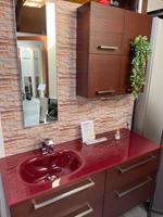 Glaswaschtisch rot mit Unterschränken 140x52 / NEU / Waschbecken Baden-Württemberg - Ludwigsburg Vorschau