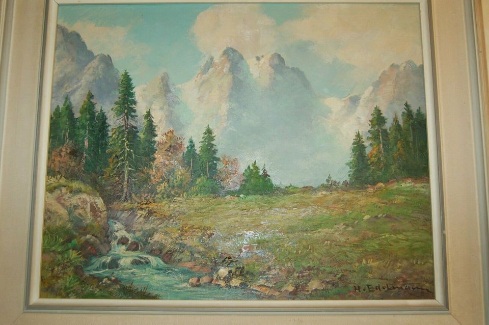 Altes Gemälde signiert Hans Edelmann ca. 64x54cm Ölgemälde ? Bild in Kronach