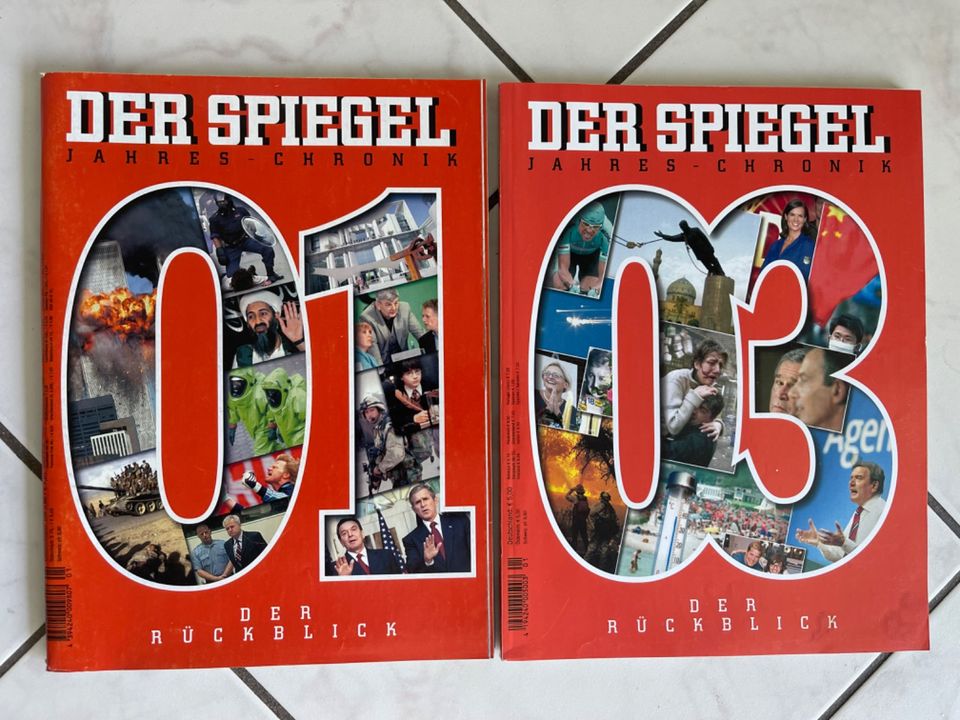 Jahresrückblick Zeitschrift "Der Spiegel" 2001, 2003 in Liederbach