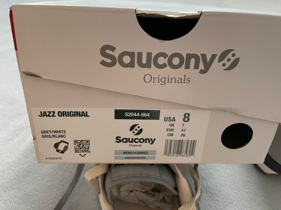 Sneakers Saucony Jazz, Gr. 41 (40), grau, Neu mit Karton in Soltau