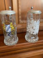 2 Bierkrüge, Glas, mit Zinn-Deckel Hessen - Schöffengrund Vorschau