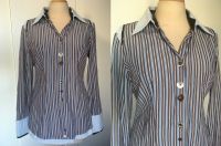 BOTTEGA Hemd-Bluse Gr. M top-chic braun-hellblau gestreift Kr. München - Haar Vorschau