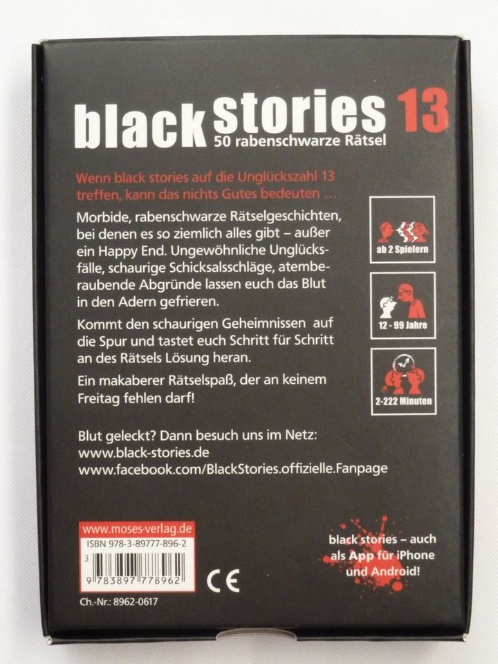 black stories 13 - morbide, rabeschwarze Rätsel / neu in Mühlacker