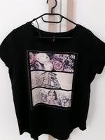 T-Shirt Laura Torelli Größe L Schwarz Rosen Strass Niedersachsen - Emstek Vorschau
