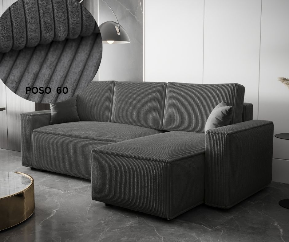 Ecksofa AMRO Schlafsofa Cord Bettkasten modern Sofa Modern in Berlin