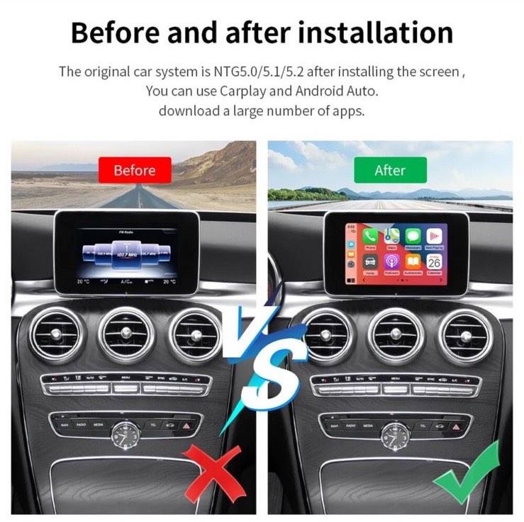 Wireless Carplay Android Auto Interface für Benz C Klasse w205 in Herne