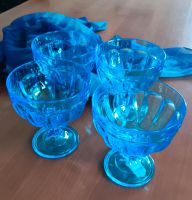 4 Dessert-/Eisschalen Glas transparent blau Bayern - Kaufbeuren Vorschau