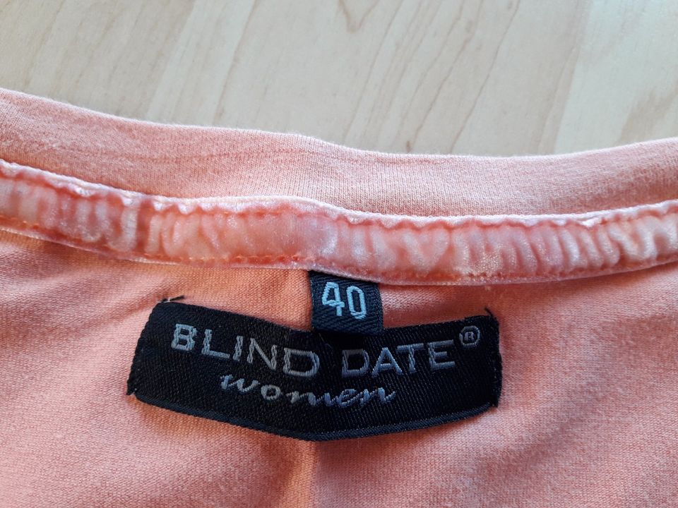 T-Shirt pink rosa orange lachs Stretch Damen Größe M L 40 42 in Retzstadt