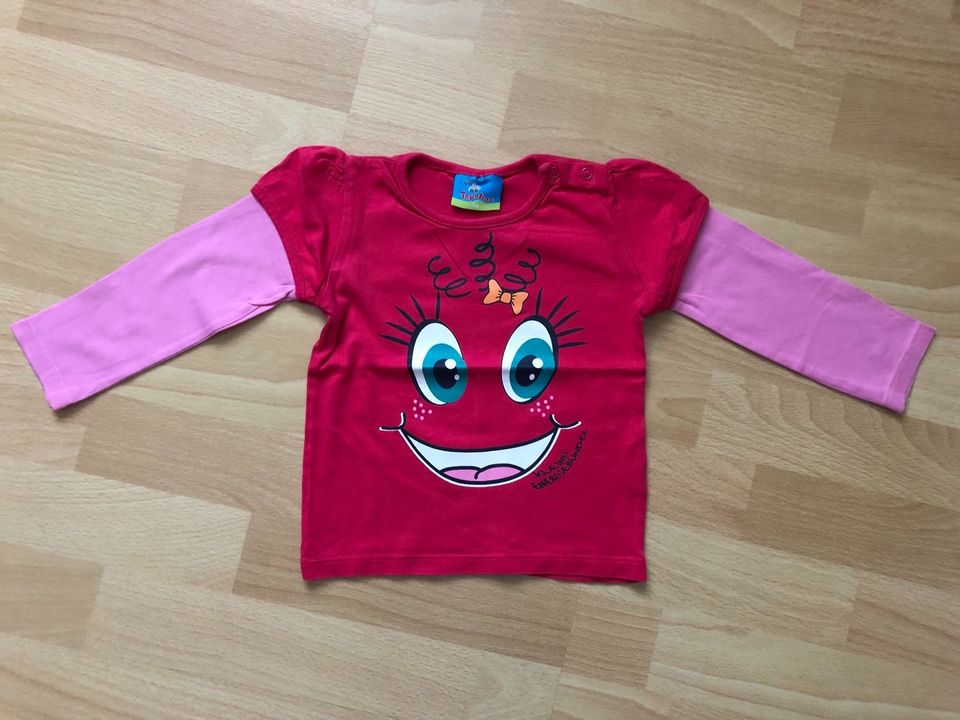 Langarmshirt pink Gesicht Topolino rosa Blumen Esprit 86 in Merzig