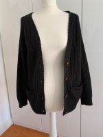 Strickjacke schwarz H&M Knöpfe warm Gr.XS Ellenbogenpatches Braun Hannover - Vahrenwald-List Vorschau